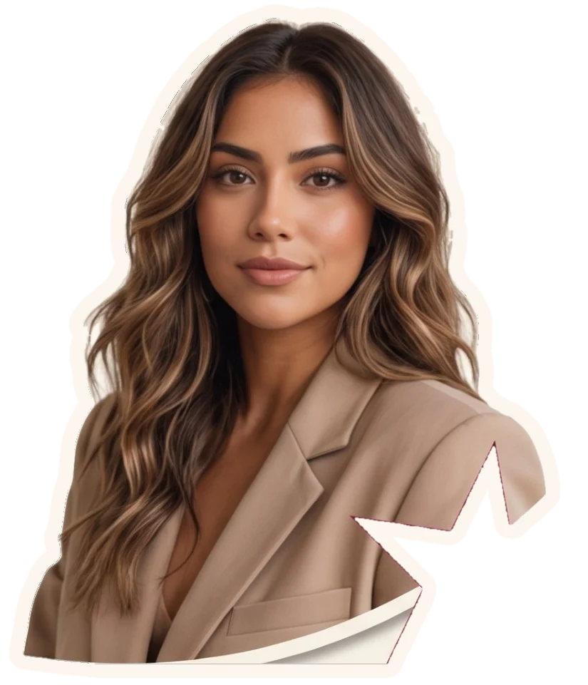 Victoria Salazar con blazer beige